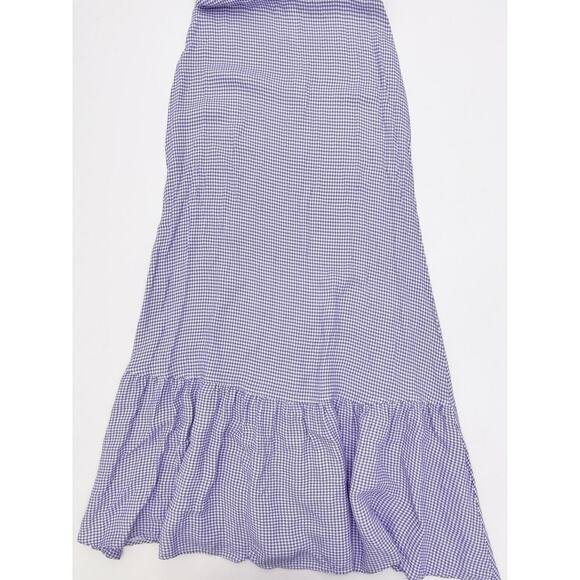 Reformation purple gingham ruffle maxi dress - size 2 - Picture 3 of 7